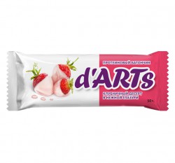 Батончик Леовит Д'Артс протеиновый клубничный десерт в нежной глазури