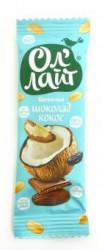 Батончик Ол'Лайт фруктово-ореховый Шоколад и кокос 30 г