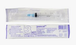 Шприц трехкомпонентный тип луер с надетой иглой р. 0.6ммх30мм 23G 1 1/4 1 шт. 3 мл